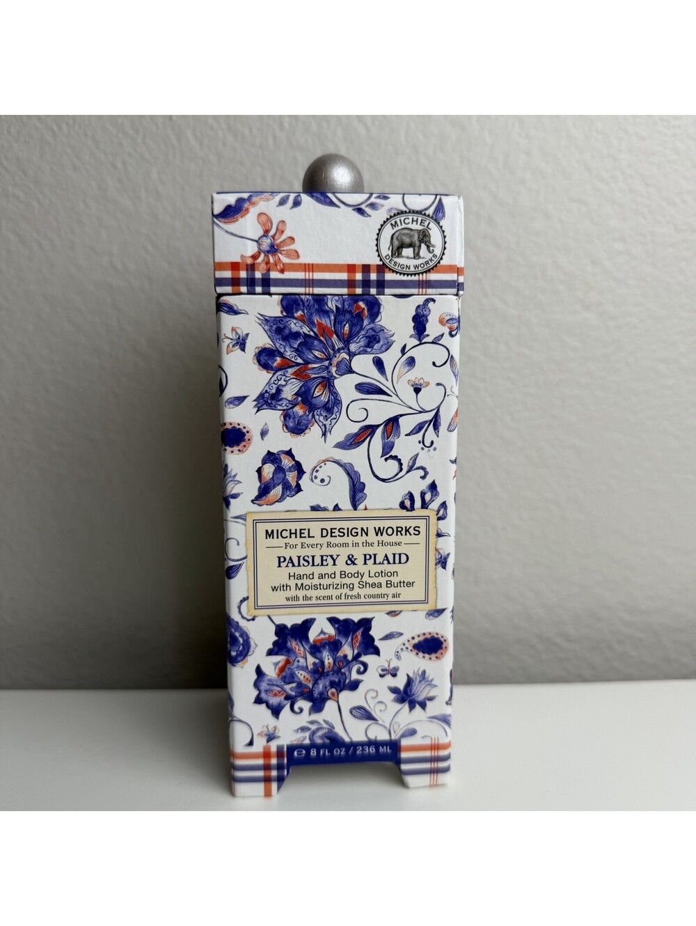 Michel Design Works Paisley & Plaid Hand Body Lotion 8 oz Shea Butter Gift Box